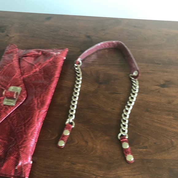 WHBM red patent envelope clutch - Picture 7 of 8